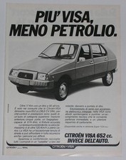 Advert Pubblicità 1980 CITROEN VISA 652