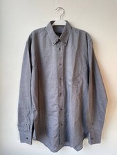 Camicia Valentino Garavani Uomo L Grigio Cotone Logo Pre Owned