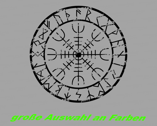 Adesivo bussola vegvisir runin - adesivo,