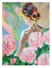 Quadro ritratto donna Ledi