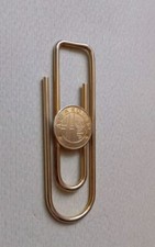 Clip Fermasoldi Vintage Stemma Alfa Romeo Metallo Con Placcatura Oro 