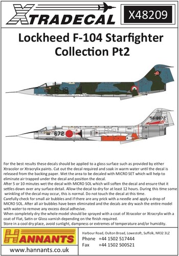 Xtradecal x48209 lockheed - xtradecal, 1:48
