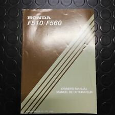 Manuale manual libretto uso manutenzione motozappa tiller HONDA F 510 560 - 1988