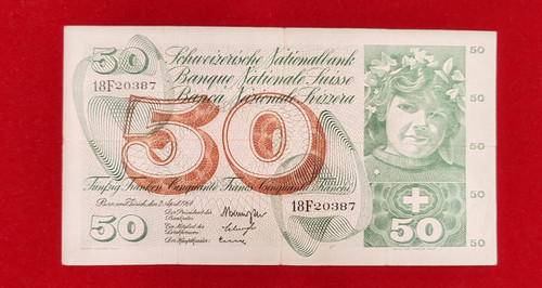 Banconota svizzera franchi - svizzera, 50