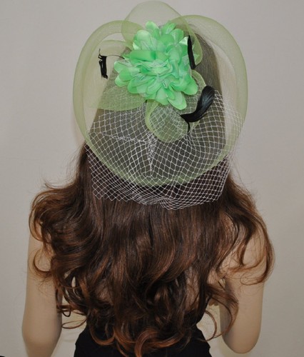 Fascinator hellgrün verde - fascinator,