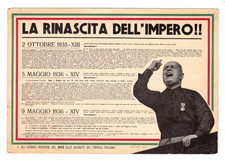 Cartolina - Mussolini - La Rinascita Dell' Impero - Storici Discorsi del Duce