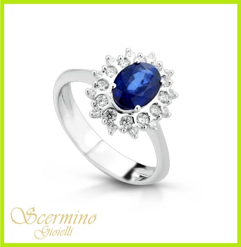 Anello oro bianco 18k vero - oro, 18k: