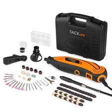 TACKLIFE Kit Utensili Rotanti Velocità Variabile con Albero Flessibile, 80 Accessori, 3 Attac