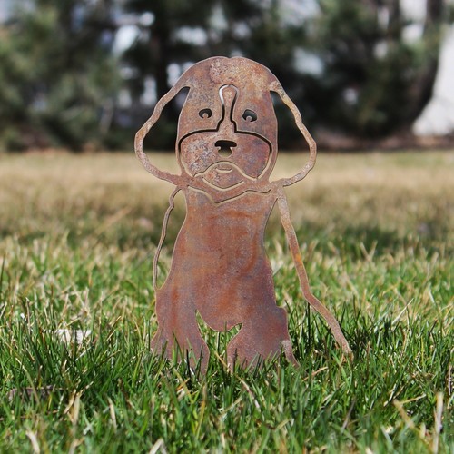 Maltipoo corten steel dog - maltipoo,