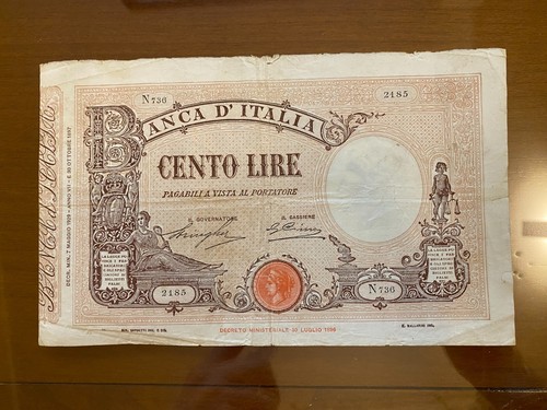Banconota lire 100 matrice - 100,