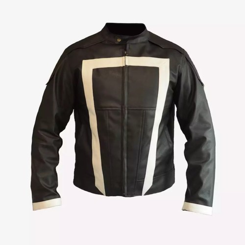Giacca pelle nera ghost - giacca,