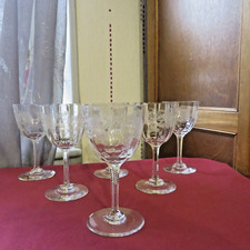 6 Bicchieri da Porto IN Cristallo Di Baccarat? Incisa Di Cornucopie Abbondanza