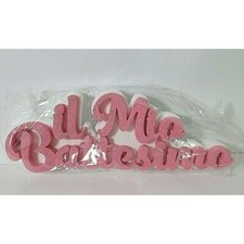 Scritta il Mio Battesimo  in Polistirolo 50x20 cm Decorazione Centro Tavo