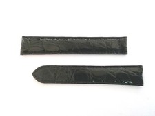 Cinturino Cartier compatibile in coccodrillo nero artigianale fatto a mano 