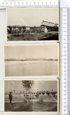 PAB 401) WW1 PONTI SULL'ISONZO N. 7 FOTO BARCHE -LEGNO-FERRO DEMOLITI INTEGNTEGR