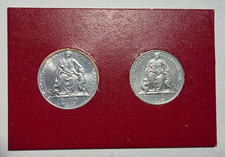 Vaticano Monete 5 - 10 Lire Pio XII Anno 1947 Al. Spl