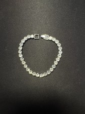 Braccialetto tennis argento