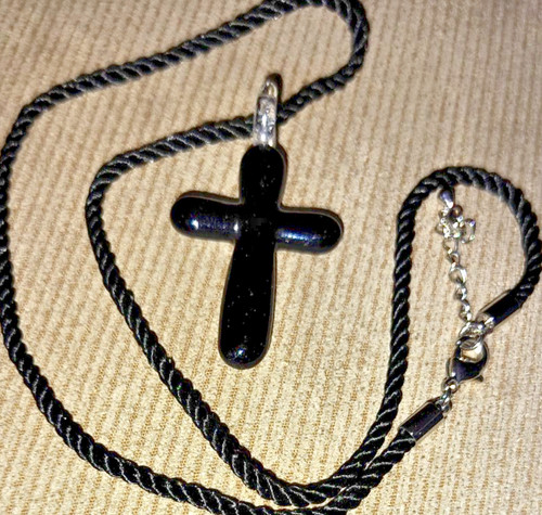 Vetro stampato collana corda - vetro,