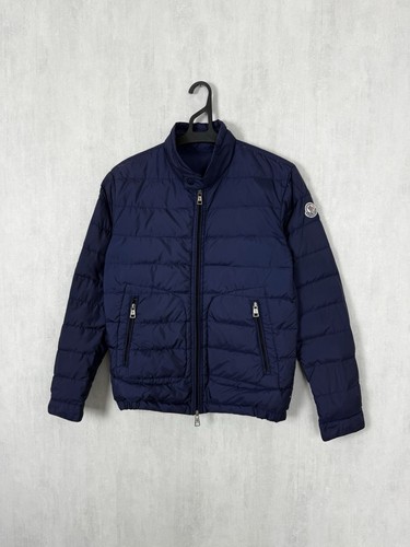 Giubbotto piumino blu moncler - giubbotto,