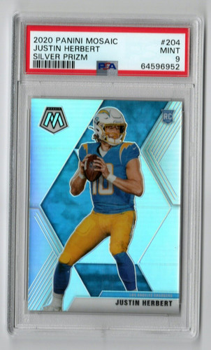 Justin herbert silver prizm - justin,