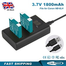 2x NB-6LH NB-6L batteria +