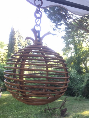 Lampadario vimini giunco - lampadario,