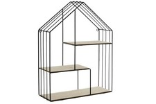 MENSOLA SCAFFALE LIBRERIA A MURO PER CAMERETTA A FORMA DI CASETTA 3 RIPIANI