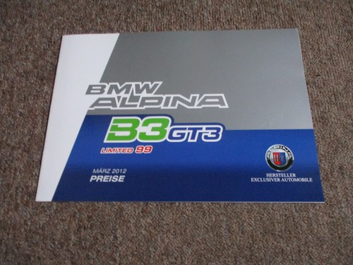 Brochure alpina gt3 - brochure,,