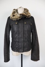 BELSTAFF GOLD GIUBBINO DONNA TG. 42 JACKET WOMAN MADE ITALY VINTAGE PELLICCIA