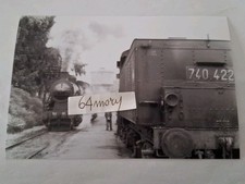 Fotografia Stazione di Caltanissetta Locomotive a vapore FS Gr 740.101 e FS 740