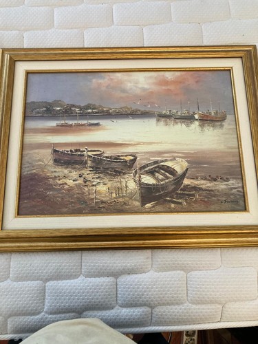 Quadro marina con - quadro, barche