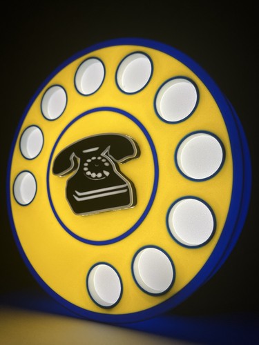Insegna luminosa telefonica - insegna,