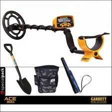 METAL DETECTOR ACE 300i GARRETT PINPOINTER PALA DRAPER MARSUPIO EMPOTEC