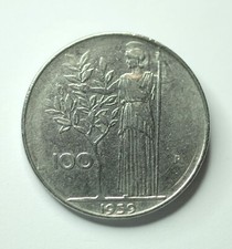 100 LIRE MINERVA 1° TIPO ANNO 1959  DIFETTO DI CONIO.