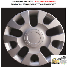 Per CHEVROLET "Disegno MATIZ" Set 4 Copricerchi 13" Universali SENZA LOGO