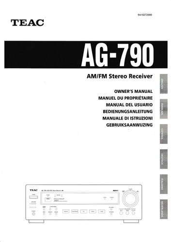 Manuale istruzioni per teac - per,