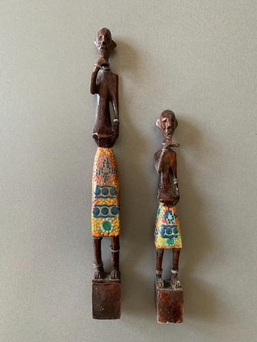 Coppia statuette etniche - , in