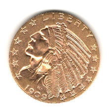 Moneta oro 5 dollari - oro,