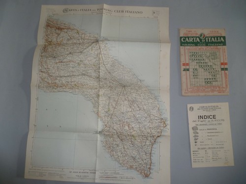 Carta italia del touring - d'italia,