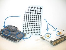 SOLIDO, Adesivi Decalcomanie Autocollanti 132 Decorazioni Carro Tigre Militare