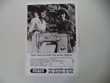 advertising Pubblicità 1968 MACCHINA PER CUCIRE PFAFF 260