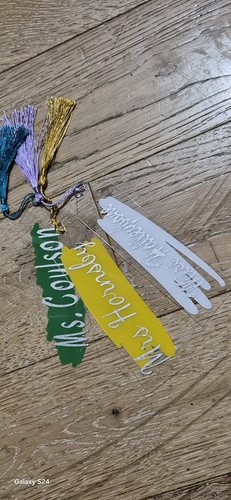 Acrylic bookmarks personalised - bookmarks,