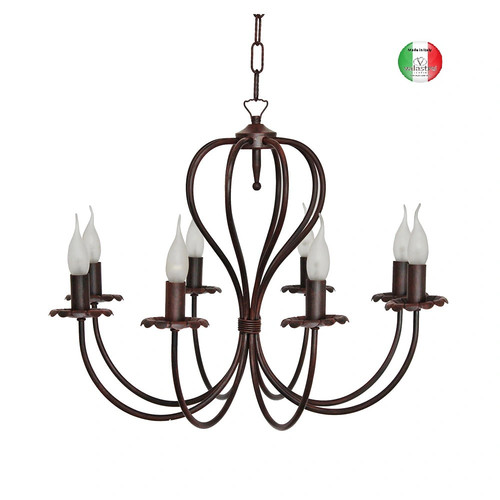 Lampadario ferro battuto - lampadario,