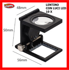 Lente di ingrandimento 10x monocolo orologiaio bigiotteria tipografia LUCE LED +