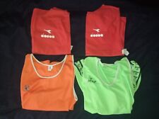 Lotto 4x Pettorina Casacca Calcio Vintage Diadora California Icos (No Maglia)