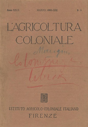 Agricoltura coloniale 3 - n.,