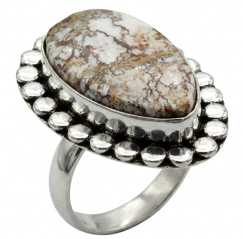 Anello placcato argento pietra