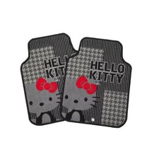 Set coppia tappetini auto Sanrio Hello Kitty XOI-217 Glen Check interni auto ...