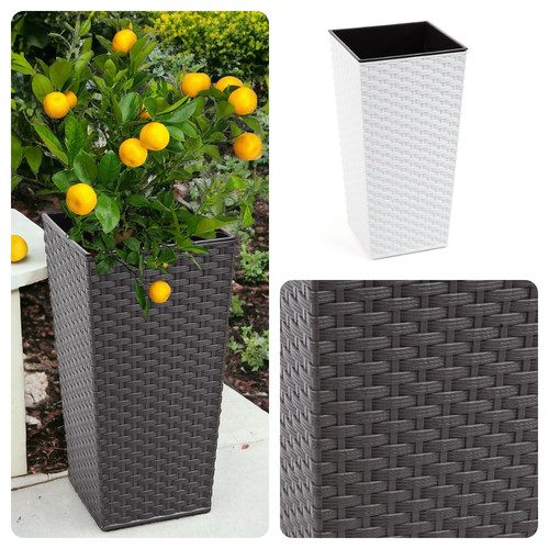 Fioriera polyrattan alta - in,