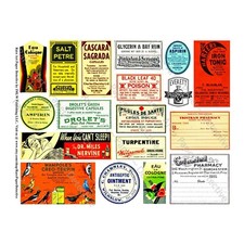 Adesivi farmacia vintage su 1